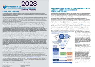 Center for Addiction Medicine 2023 Annual Report Thumbnail