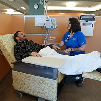 Denver Health infusion center patient